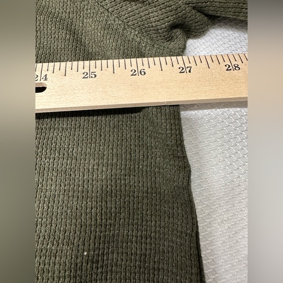 U.S. POLO ASSN Shirt Men’s Size XXL Green Thermal Henley Casual Long Sleeved - Picture 8 of 9